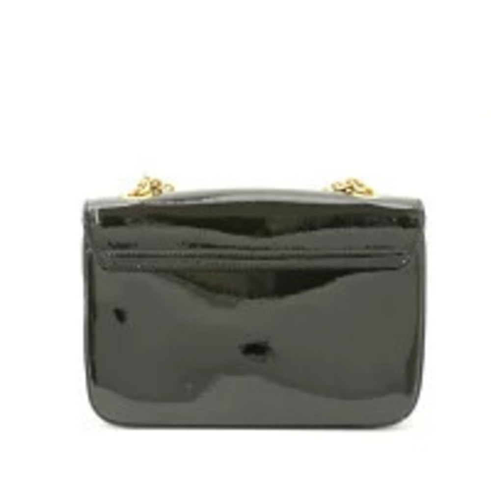 Celine Bag Shoulder Black C CA Chain Enamel